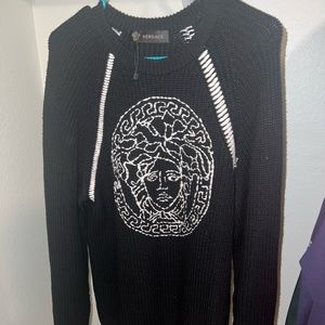 Versace Medusa head knitted wool sweater sweatshirt